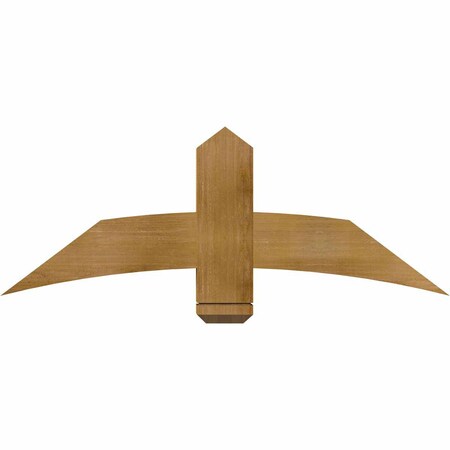 Ekena Millwork Bellingham Rough Sawn Timber Gable Bracket, Western Red Cedar, 48"W x 18"H x 4"D x 6"F, 9/12 Pitch GBW048X18X0406BEL00RWR
